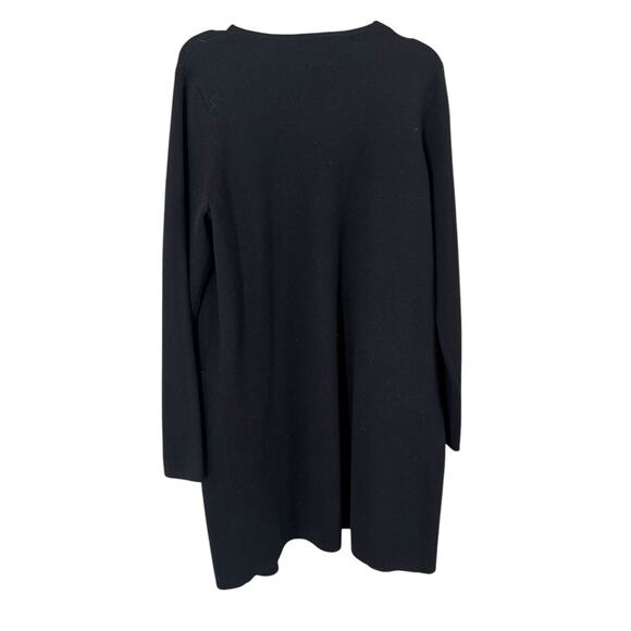 J. Crew Juliette Collarless Sweater Blazer Black‎ Medium Longline Wool Blend - Picture 5 of 9